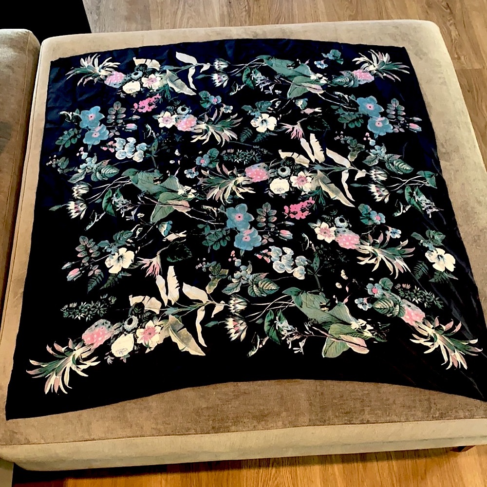 Blue floral banana republic scarf
